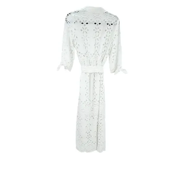 Lilly Pulitzer Amrita Eyelet Midi Dress Resort White Soiree Eyelet Size 2  NWOT